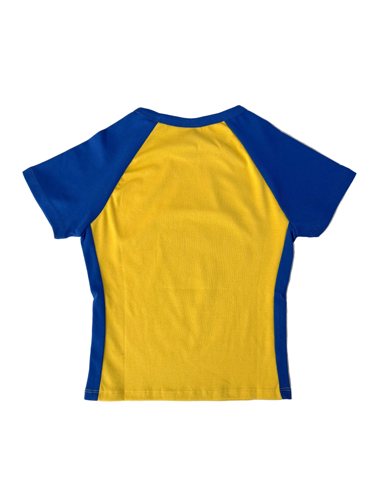 DCN Sculpt Raglan Top (Yellow/Navy)
