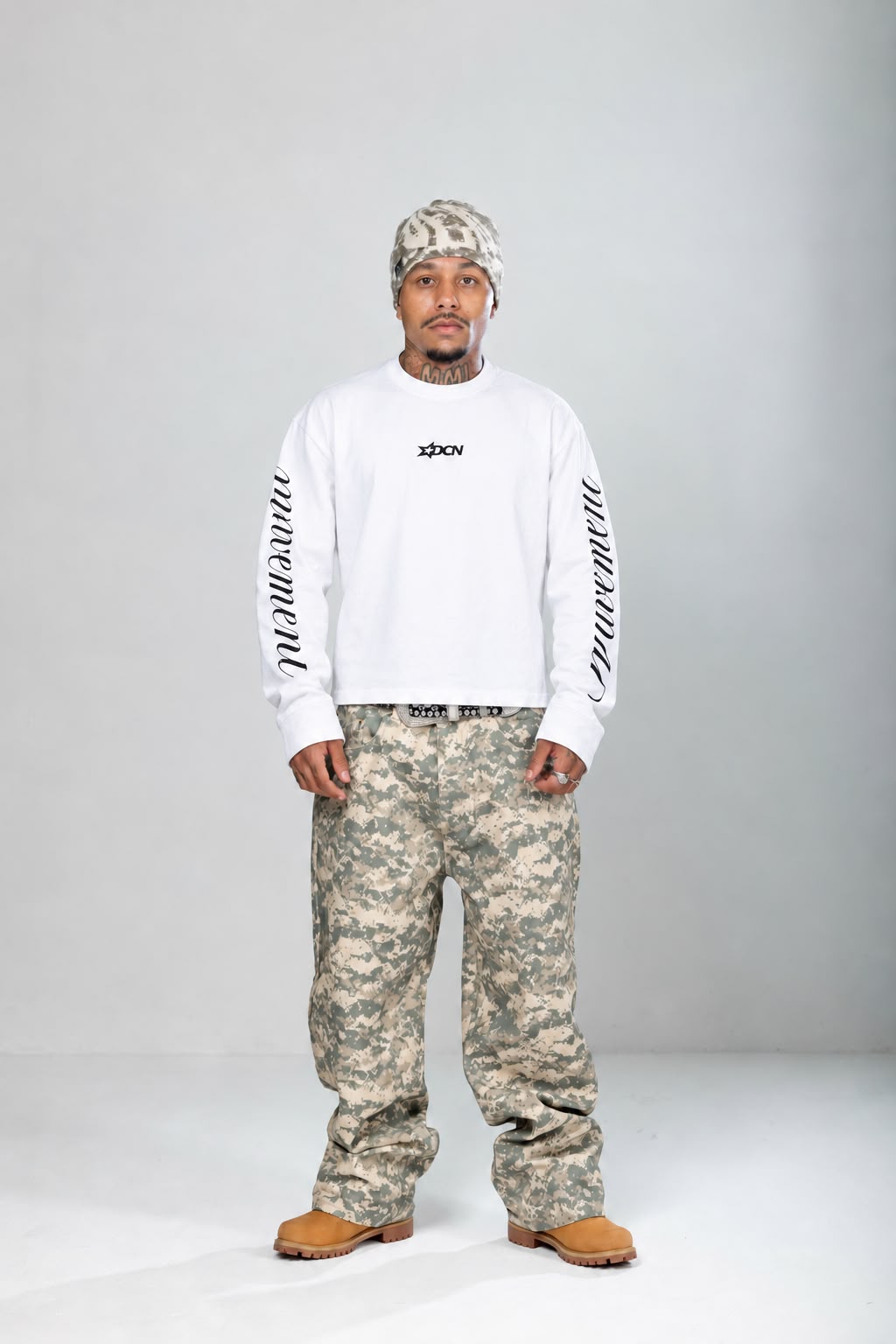 DCN Wavement Long-sleeve tee “Chalk White”