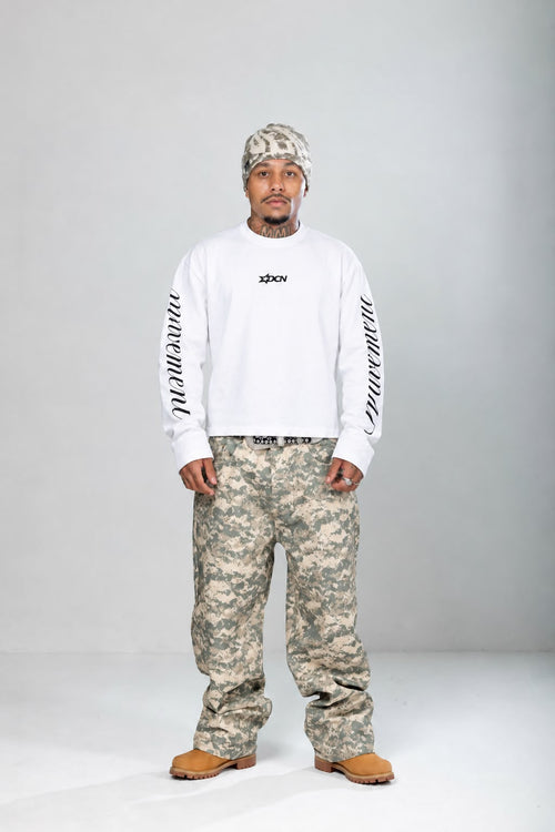 DCN Wavement Long-sleeve tee “Chalk White”